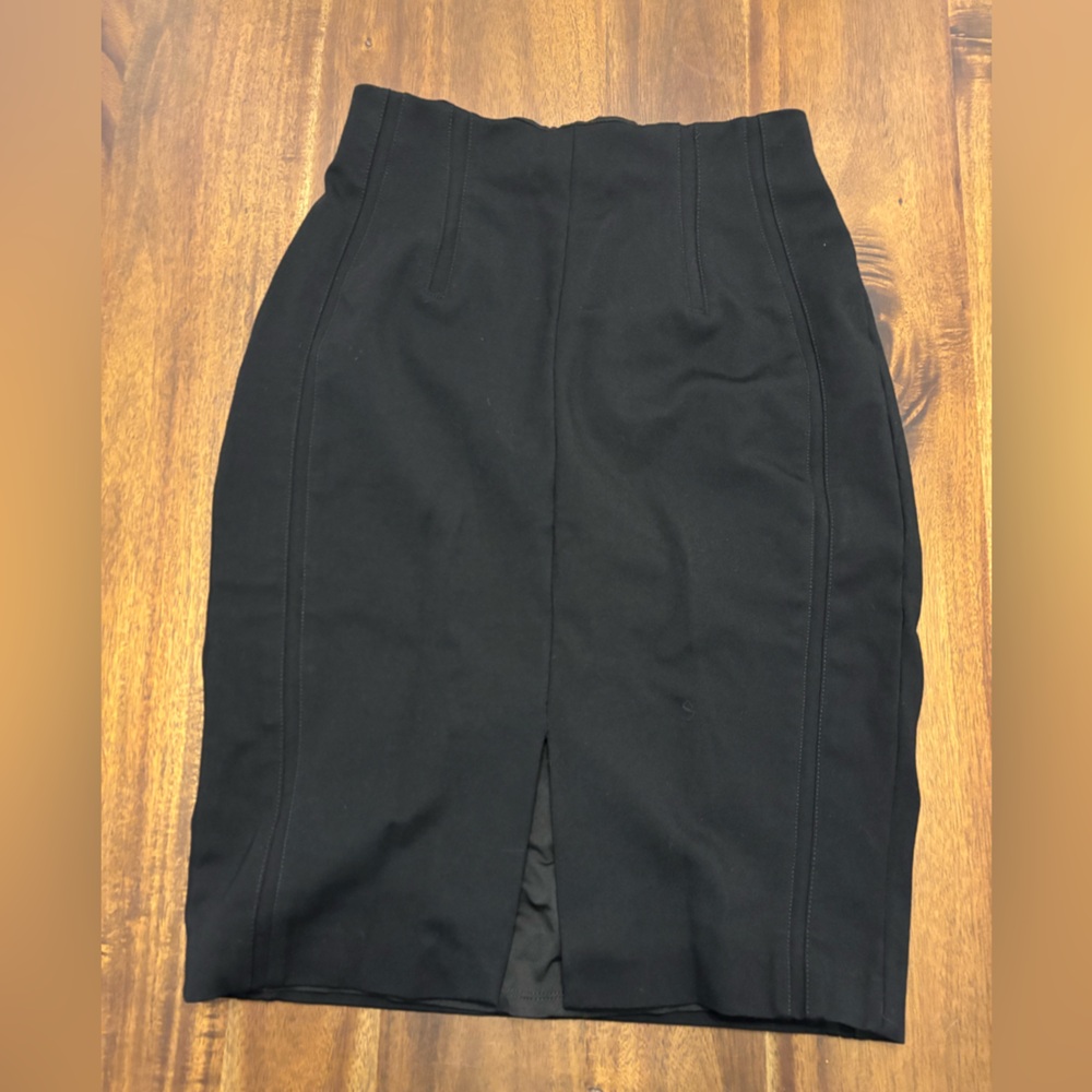WHBM Elegant Black Pencil Skirt